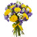 букет желтых роз и синих ирисов. Гватемала